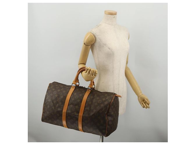 LOUIS VUITTON Monogram Keepall 45 Boston Bag M41428 LV Auth 194702V Monogramma - vista 22