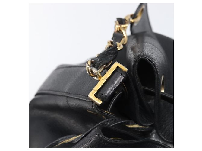Borsa a Tracolla CHANEL Triple COCO Mark Pelle Caviar Nero Oro CC Auth 206050V D'oro - vista 15