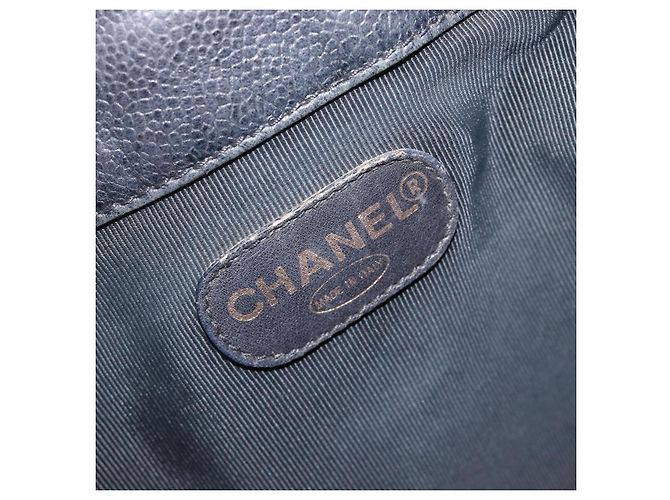 Borsa a Tracolla CHANEL Triple COCO Mark Pelle Caviar Nero Oro CC Auth 206050V D'oro - vista 19