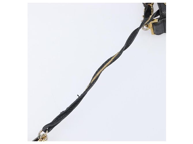 Borsa a Tracolla CHANEL Triple COCO Mark Pelle Caviar Nero Oro CC Auth 206050V D'oro - vista 25