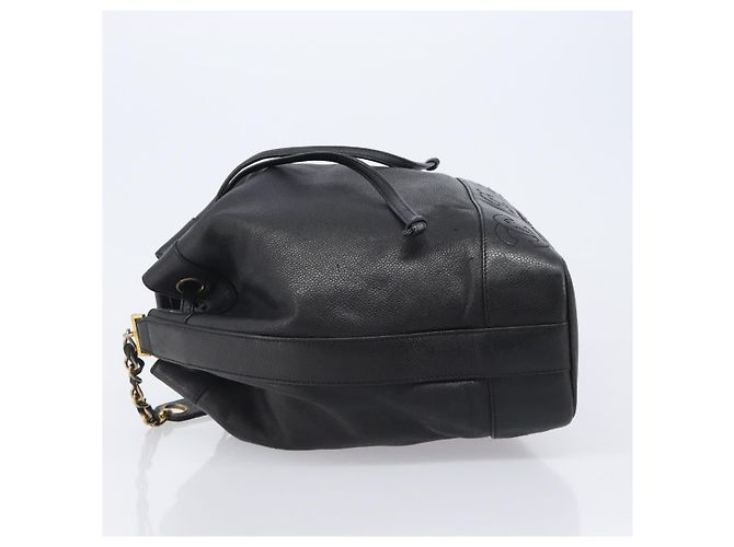 Borsa a Tracolla CHANEL Triple COCO Mark Pelle Caviar Nero Oro CC Auth 206050V D'oro - vista 5