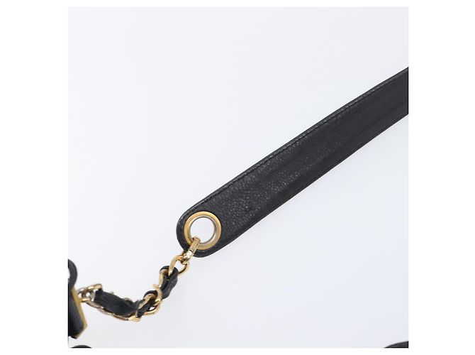 Borsa a Tracolla CHANEL Triple COCO Mark Pelle Caviar Nero Oro CC Auth 206050V D'oro - vista 9