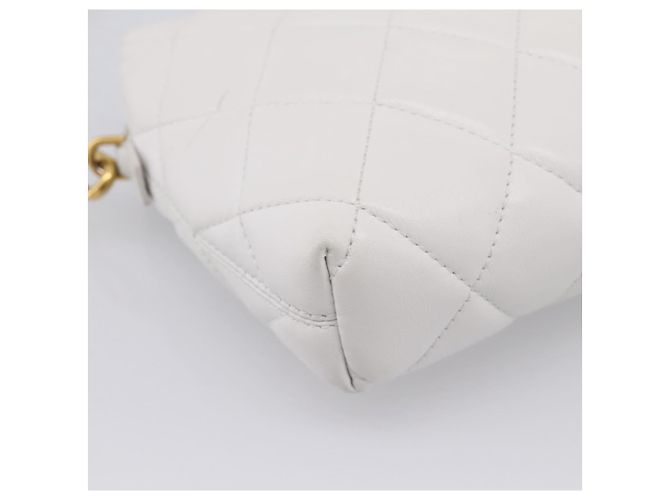 BALENCIAGA Camera Bag Borsa a Tracolla Pelle White Gold 600325 Auth ep16124A Bianco D'oro - vista 16