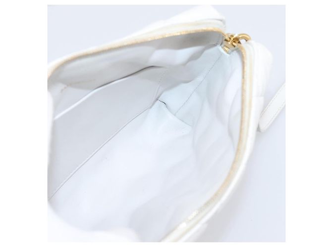 BALENCIAGA Camera Bag Borsa a Tracolla Pelle White Gold 600325 Auth ep16124A Bianco D'oro - vista 22