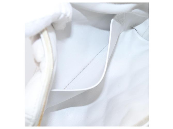 BALENCIAGA Camera Bag Borsa a Tracolla Pelle White Gold 600325 Auth ep16124A Bianco D'oro - vista 24