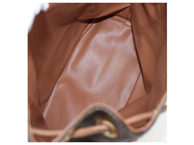 Edge Céline Mochila CELINE Macadam Canvas PVC Leather Brown Gold Auth 204235 Castaño Dorado - vista 11