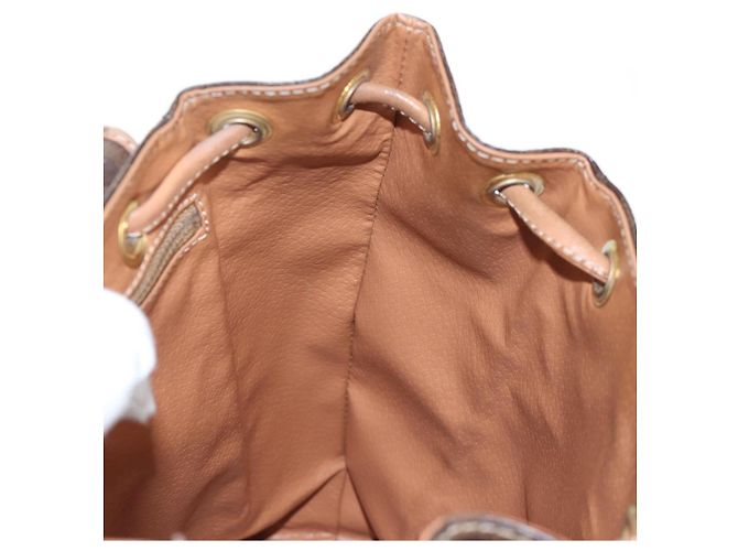 Edge Céline Mochila CELINE Macadam Canvas PVC Leather Brown Gold Auth 204235 Castaño Dorado - vista 27