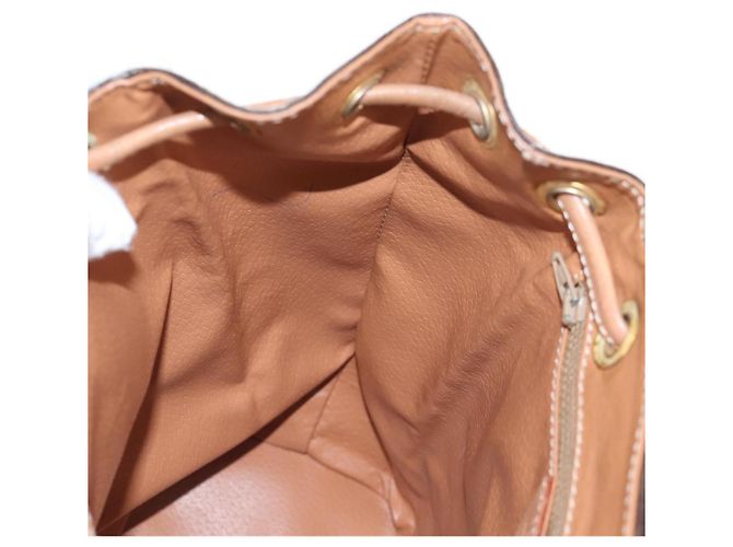 Edge Céline Mochila CELINE Macadam Canvas PVC Leather Brown Gold Auth 204235 Castaño Dorado - vista 28