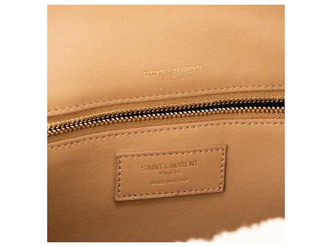 Autre Marque SAINT LAURENT - Borsa a tracolla Niki Saint Laurent in shearling e camoscio marrone - vista 6