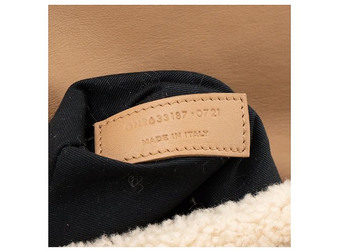 Autre Marque SAINT LAURENT - Borsa a tracolla Niki Saint Laurent in shearling e camoscio marrone - vista 8