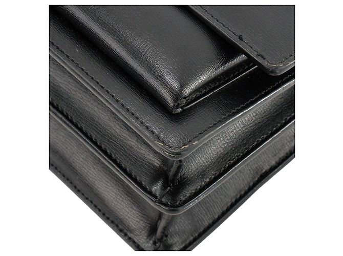 Autre Marque SAINT LAURENT - Borsa a tracolla Saint Laurent Sunset in pelle liscia nera Nero - vista 7