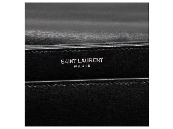 Autre Marque SAINT LAURENT - Borsa a tracolla Saint Laurent Sunset in pelle liscia nera Nero - vista 8