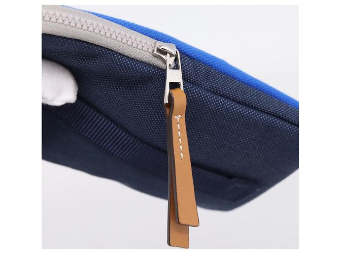 LOEWE Shoulder Pouch Canvas Blue Silver Auth bs37076V Silber Blau - Ansicht 10