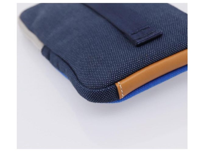 LOEWE Shoulder Pouch Canvas Blue Silver Auth bs37076V Silber Blau - Ansicht 16