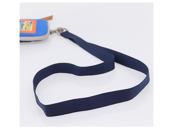 LOEWE Shoulder Pouch Canvas Blue Silver Auth bs37076V Silber Blau - Ansicht 7
