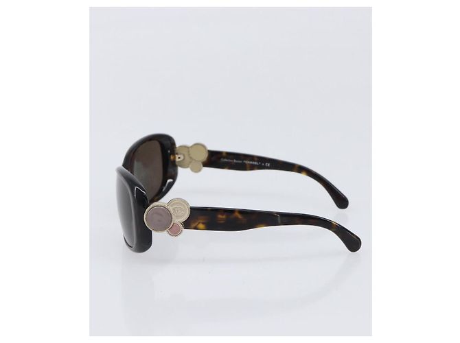 Gafas de sol CHANEL plástico Dark Brown CC Auth bs37302 Marrón oscuro - vista 4