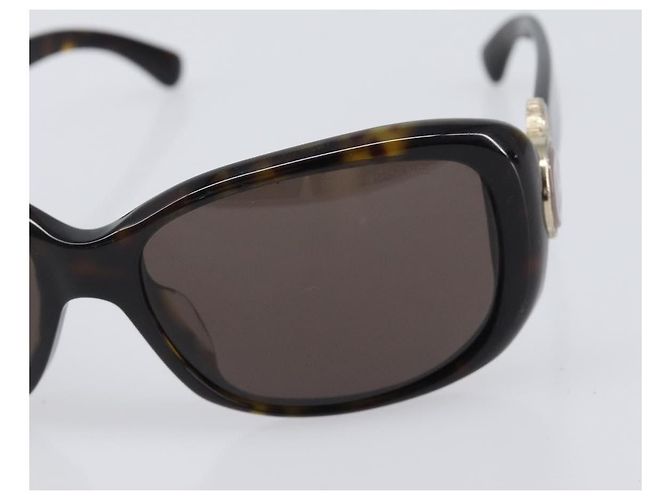 Gafas de sol CHANEL plástico Dark Brown CC Auth bs37302 Marrón oscuro - vista 7
