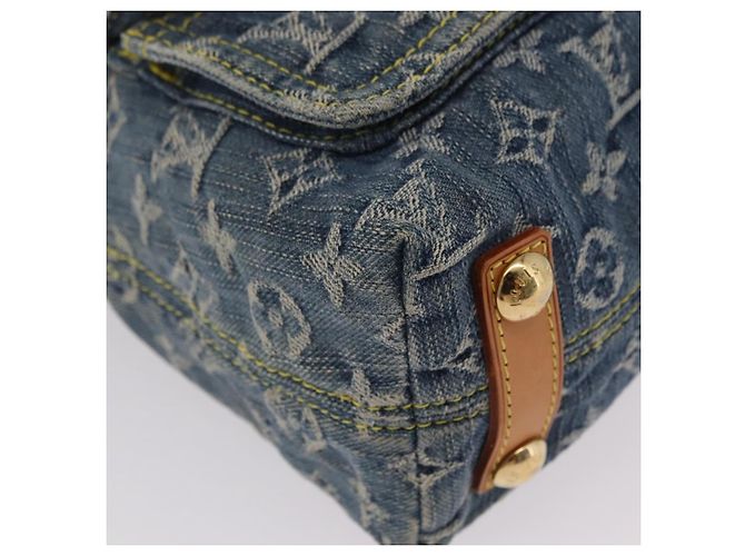 LOUIS VUITTON Monogram Denim Buggy PM Shoulder Bag Blue M95049 LV Auth mr2976V - vista 15