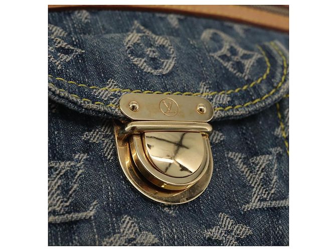 LOUIS VUITTON Monogram Denim Buggy PM Shoulder Bag Blue M95049 LV Auth mr2976V - vista 19