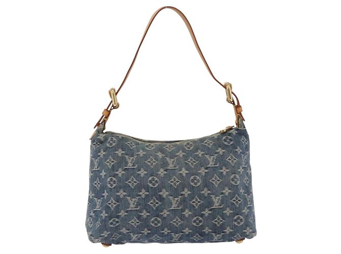 LOUIS VUITTON Monogram Denim Buggy PM Shoulder Bag Blue M95049 LV Auth mr2976V - vista 2