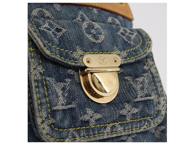 LOUIS VUITTON Monogram Denim Buggy PM Shoulder Bag Blue M95049 LV Auth mr2976V - vista 20