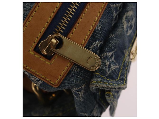 LOUIS VUITTON Monogram Denim Buggy PM Shoulder Bag Blue M95049 LV Auth mr2976V - vista 26