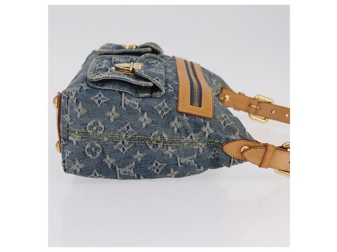 LOUIS VUITTON Monogram Denim Buggy PM Shoulder Bag Blue M95049 LV Auth mr2976V - vista 3