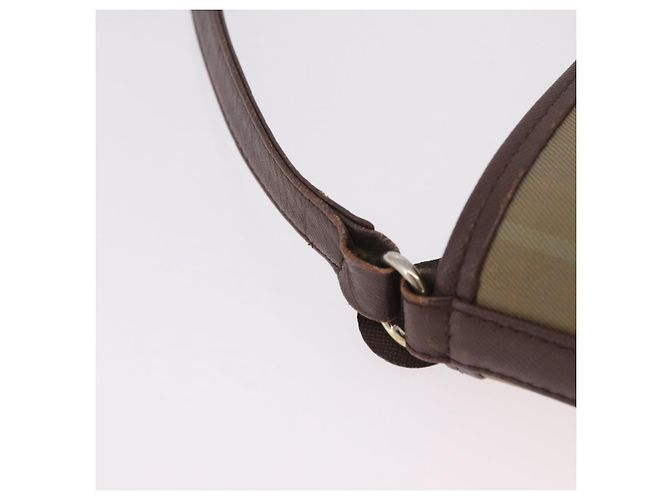 Borsa a tracolla Burberrys Nova Check Canvas Beige Gold Auth ep16148 D'oro - vista 14