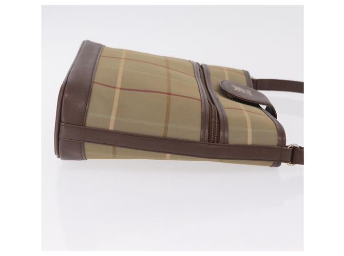 Borsa a tracolla Burberrys Nova Check Canvas Beige Gold Auth ep16148 D'oro - vista 4