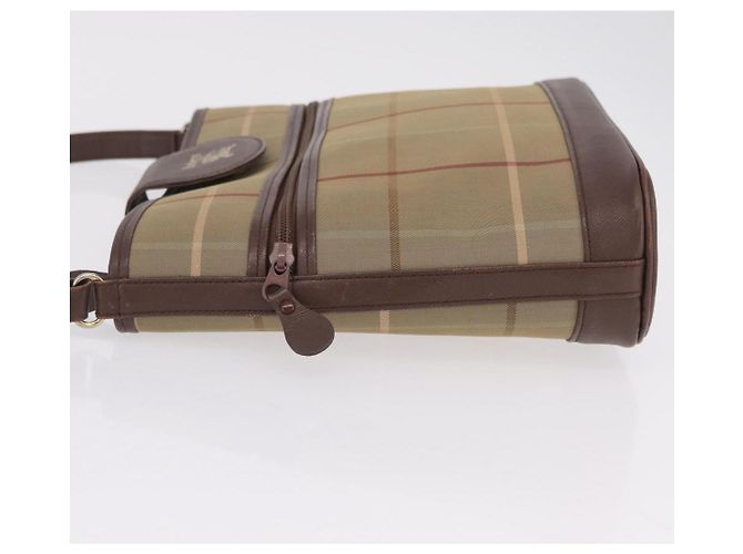Borsa a tracolla Burberrys Nova Check Canvas Beige Gold Auth ep16148 D'oro - vista 5