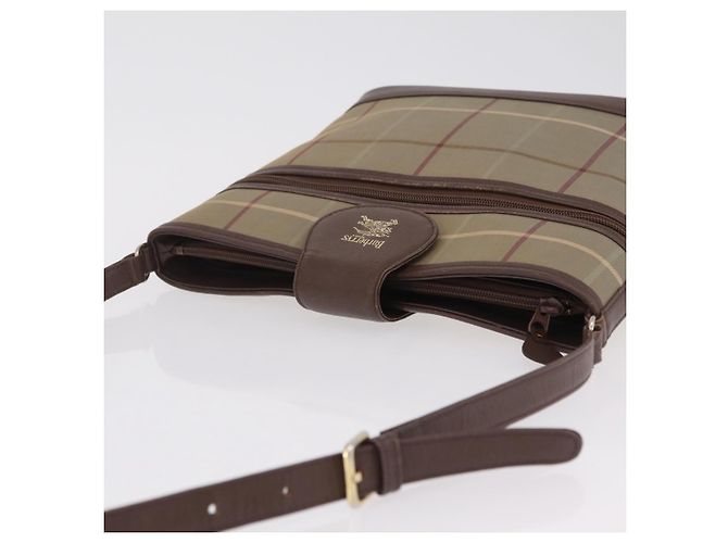 Borsa a tracolla Burberrys Nova Check Canvas Beige Gold Auth ep16148 D'oro - vista 7