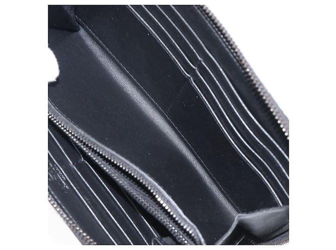 VALENTINO Long Wallet Canvas Navy Silver Auth bs37216 Silvery Navy blue - view 11