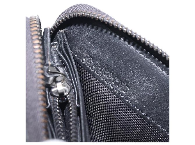 VALENTINO Long Wallet Canvas Navy Silver Auth bs37216 Silvery Navy blue - view 12