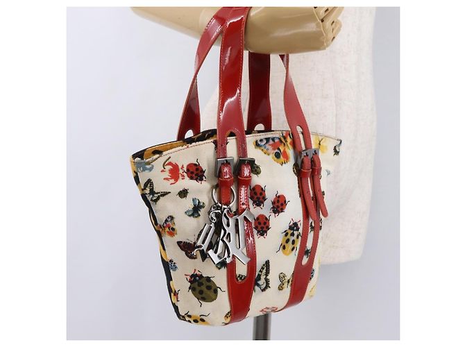 VERSACE Hand Bag Canvas Multicolor Silver Auth 206132 Silvery Multiple colors - view 20