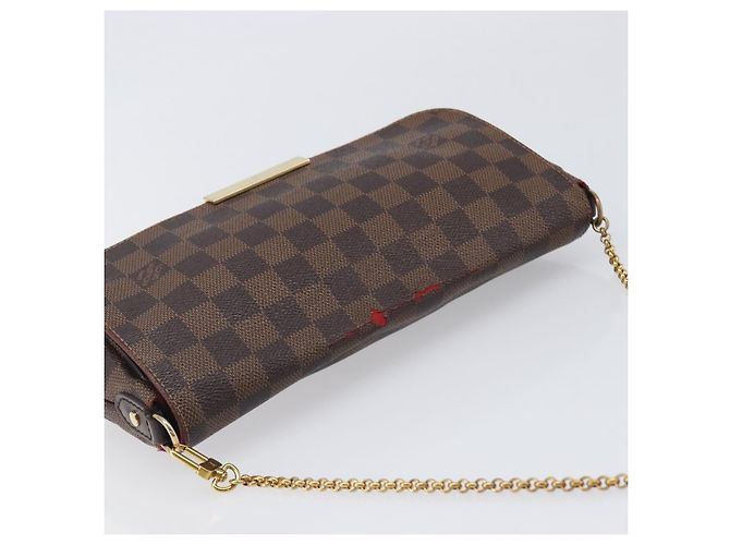 LOUIS VUITTON Damier Ebene Favorit MM Shoulder Bag M41129 LV Auth gh2407 - vista 6