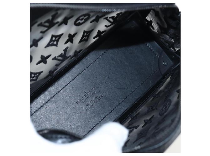 LOUIS VUITTON Monogram Mesh Soft Trunk Shoulder Bag Black M53964 LV Auth 203133M Nero - vista 10