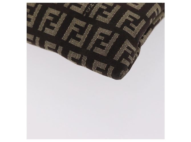 FENDI Zucchino Canvas Pouch Brown Silver 7N0013 Auth mr2999 Braun Silber - Ansicht 16
