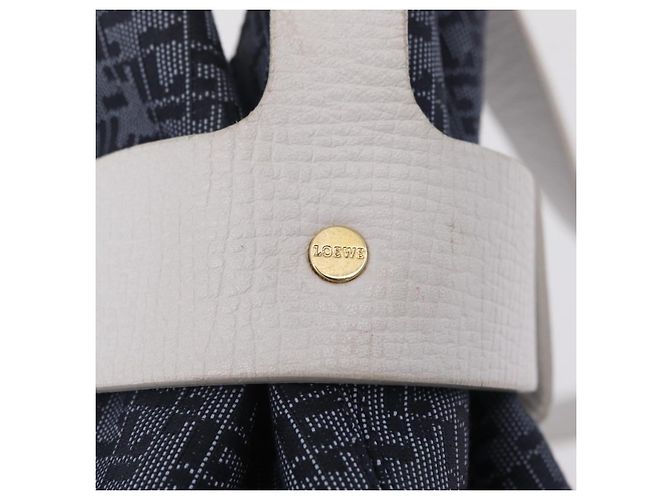 LOEWE Schultertasche Canvas Blue Gold Auth bs37397A Blau Golden - Ansicht 23