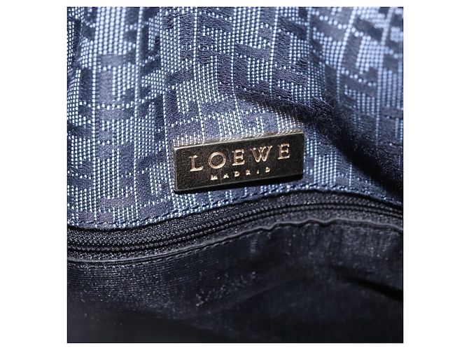 LOEWE Schultertasche Canvas Blue Gold Auth bs37397A Blau Golden - Ansicht 24