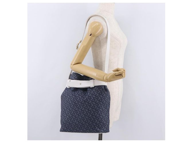 LOEWE Schultertasche Canvas Blue Gold Auth bs37397A Blau Golden - Ansicht 29