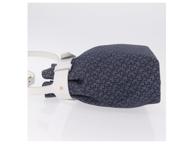 LOEWE Schultertasche Canvas Blue Gold Auth bs37397A Blau Golden - Ansicht 4