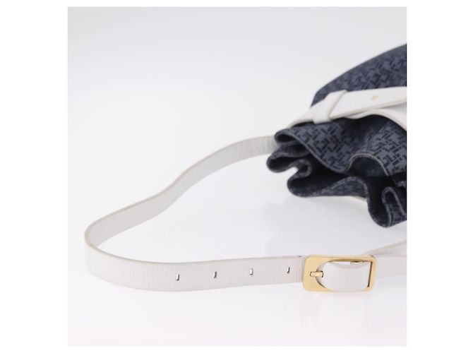 LOEWE Schultertasche Canvas Blue Gold Auth bs37397A Blau Golden - Ansicht 7