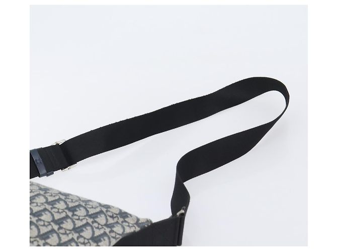 Borsa a tracolla Christian Dior Trotter Canvas Navy Silver Auth 204237 Argento Blu navy - vista 10