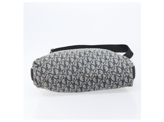 Borsa a tracolla Christian Dior Trotter Canvas Navy Silver Auth 204237 Argento Blu navy - vista 13