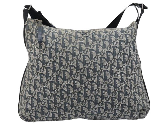 Borsa a tracolla Christian Dior Trotter Canvas Navy Silver Auth 204237 Argento Blu navy - vista 2