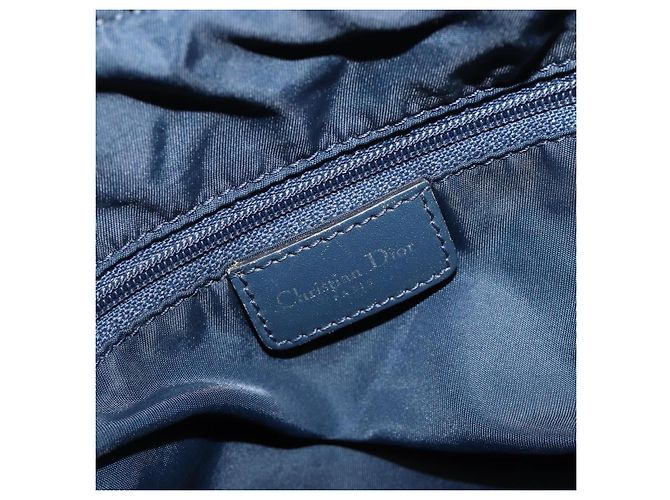 Borsa a tracolla Christian Dior Trotter Canvas Navy Silver Auth 204237 Argento Blu navy - vista 20
