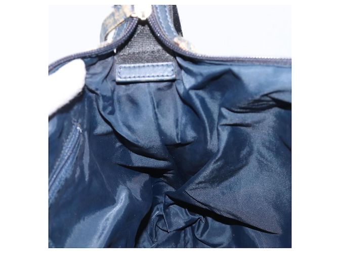 Borsa a tracolla Christian Dior Trotter Canvas Navy Silver Auth 204237 Argento Blu navy - vista 22