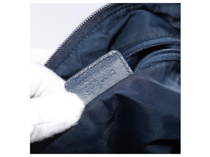 Borsa a tracolla Christian Dior Trotter Canvas Navy Silver Auth 204237 Argento Blu navy - vista 26