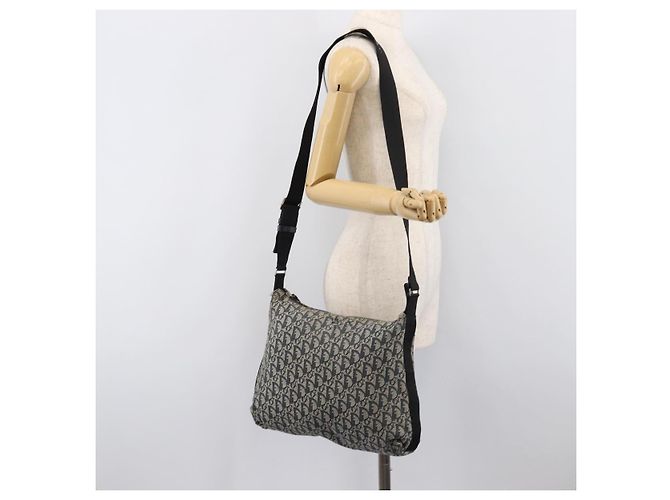 Borsa a tracolla Christian Dior Trotter Canvas Navy Silver Auth 204237 Argento Blu navy - vista 27