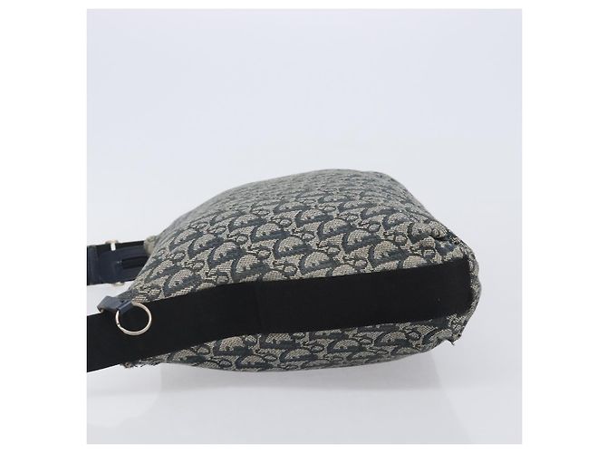 Borsa a tracolla Christian Dior Trotter Canvas Navy Silver Auth 204237 Argento Blu navy - vista 5
